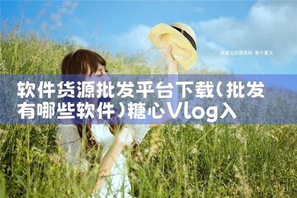 软件货源批发平台下载|糖心Vlog入口