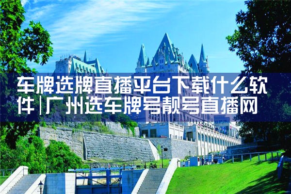 车牌选牌直播平台下载什么软件